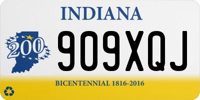 IN license plate 909XQJ