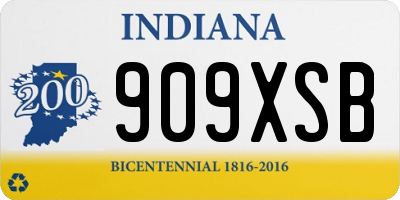 IN license plate 909XSB