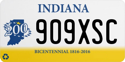 IN license plate 909XSC