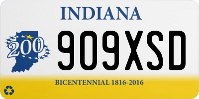 IN license plate 909XSD
