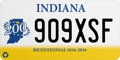 IN license plate 909XSF