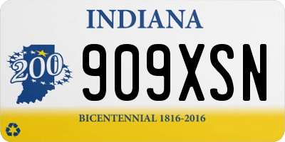 IN license plate 909XSN