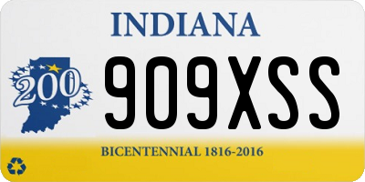 IN license plate 909XSS