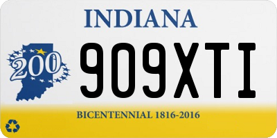 IN license plate 909XTI