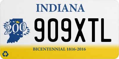 IN license plate 909XTL