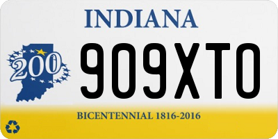 IN license plate 909XTO