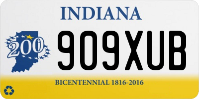 IN license plate 909XUB