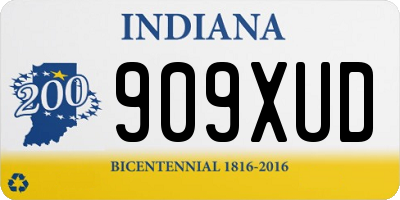 IN license plate 909XUD