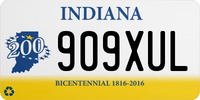 IN license plate 909XUL