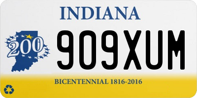 IN license plate 909XUM