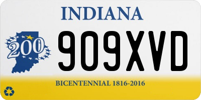 IN license plate 909XVD