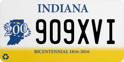 IN license plate 909XVI
