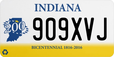 IN license plate 909XVJ