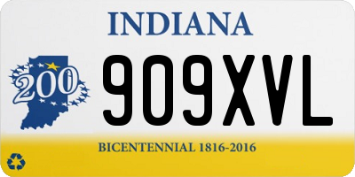 IN license plate 909XVL