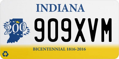 IN license plate 909XVM