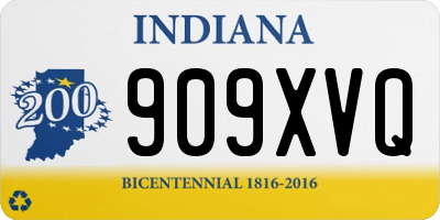 IN license plate 909XVQ