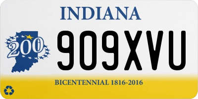 IN license plate 909XVU