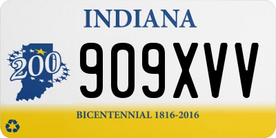 IN license plate 909XVV