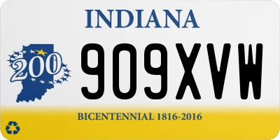 IN license plate 909XVW