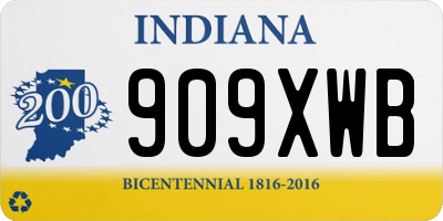 IN license plate 909XWB