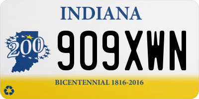 IN license plate 909XWN