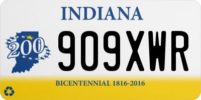 IN license plate 909XWR