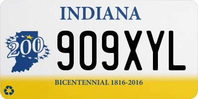 IN license plate 909XYL
