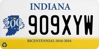 IN license plate 909XYW