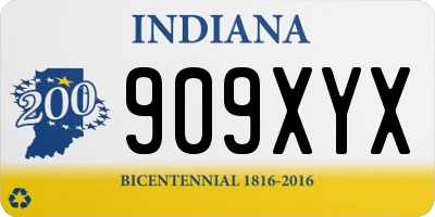 IN license plate 909XYX