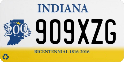 IN license plate 909XZG