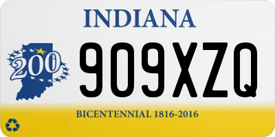 IN license plate 909XZQ