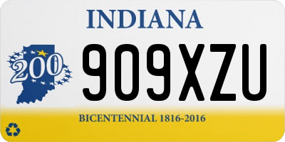 IN license plate 909XZU