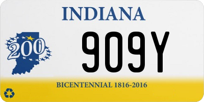 IN license plate 909Y