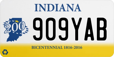 IN license plate 909YAB