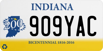 IN license plate 909YAC
