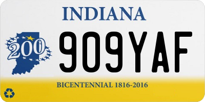 IN license plate 909YAF