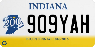 IN license plate 909YAH