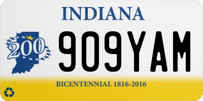 IN license plate 909YAM