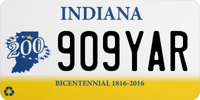 IN license plate 909YAR