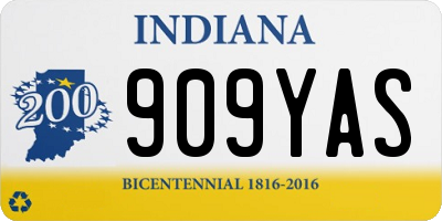 IN license plate 909YAS