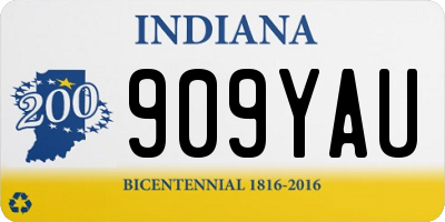 IN license plate 909YAU