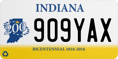 IN license plate 909YAX