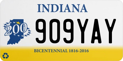 IN license plate 909YAY