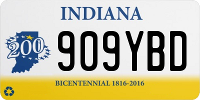 IN license plate 909YBD