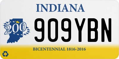 IN license plate 909YBN