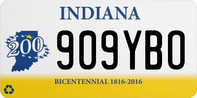 IN license plate 909YBO