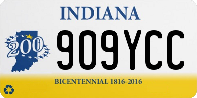IN license plate 909YCC