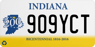IN license plate 909YCT