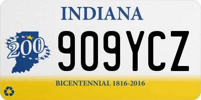 IN license plate 909YCZ