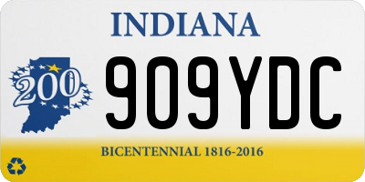 IN license plate 909YDC